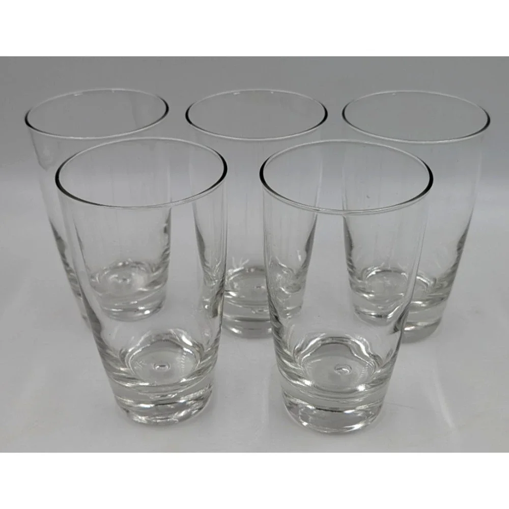 Bormioli Rocco Luna Cooler Bubble Glasses Clear 16 oz Tumbler Italy Set of 5